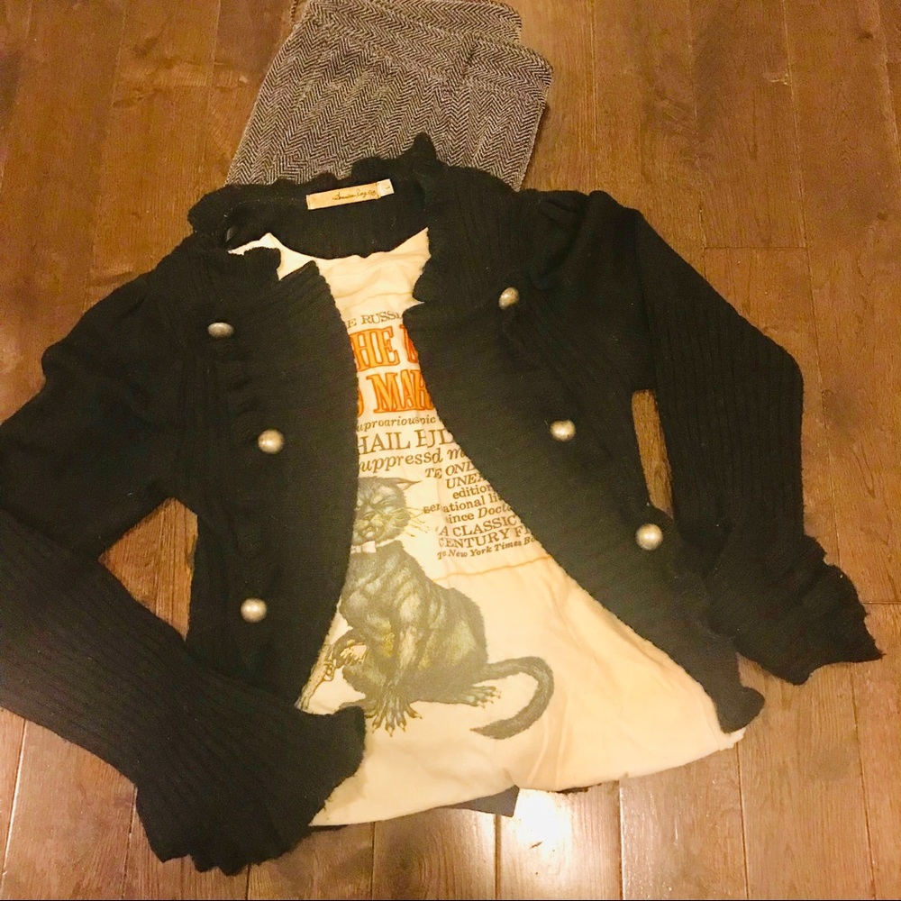 American Rag military style open front cardigan